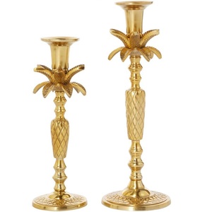 Décoration d'intérieur Porte-bougie en métal Support de bougie pour l'éclairage et l'ensemble Finition antique élégante Porte-bougie décoratif - Product Image 1
