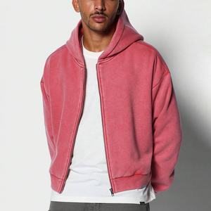 Rainbow Spray Custom Logo 100% Cotton Winter Heavyweight Cropped Oversized <b>Thermal</b> Acid Washed Hoodie <b>for</b> <b>Men</b> - Product Image 1