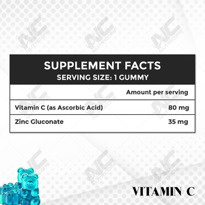 Suplemento Nutricore de Vitamina C en Gomitas, Antioxidante, de la Mejor Calidad, Marca Privada/OEM, Venta al Por Mayor, 1 Gomita para Recién Nacidos - Product Image 4
