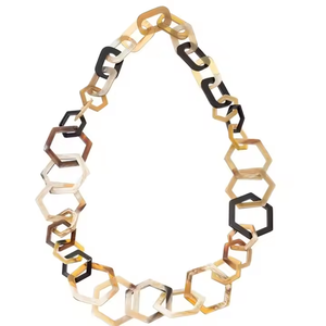 Collar de cuerno de búfalo de alta calidad, collar de cuerno Natural de Color ámbar y miel, cuerno de búfalo por artesanía de media luna - Product Image 3