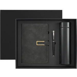 Carnet en cuir OS19 A5 avec coffret cadeau bouteille en acier inoxydable, carnets personnalisables, articles à 2 dollars - Product Image 1