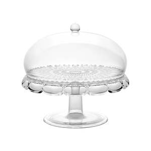Classic <b>Glass</b> <b>Cake</b> <b>Stand</b> <b>With</b> <b>Dome</b> Ideal For Protecting <b>Cakes</b> While Enhancing Table Presentation And Visual Appeal - Product Image 4