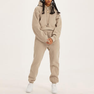 ชุดวอร์มฟิตเนสสำหรับผู้หญิง, ชุดครอปแขนยาวลำลอง - Product Image 3