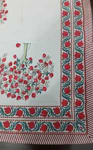 Mantel de algodón con estampado de bloques indios de fabricante, mantel floral para mesa de comedor, hermosa Decoración de mesa de cena impresa - Product Image 2