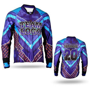 เสื้อเพนท์บอลน้ำหนักเบา ระบายอากาศได้ดี พิมพ์ลายแบบซับลิเมชั่นเต็มตัว มองเห็นได้ชัดเจน ออกแบบ OEM พร้อมชื่อและหมายเลขส่วนตัว - Product Image 3