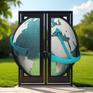 Mosquitera para Puerta EasyMaxx Magic Click con Cierre Magnético 90x210cm Negra - Product Image 3