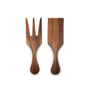 Hot Sale Acacia <b>Wood</b> Kitchenware <b>Salad</b> Set Hotel Restaurant Home Custom <b>Salad</b> Utensil Fork and Spoon <b>Server</b> Cutlery Set - Product Image 1