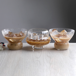 Vente en gros de gobelet en verre pour <span class=keywords><strong>gourde</strong></span> côtelée personnalisé tasse <span class=keywords><strong>à</strong></span> café nordique glacée résistante <span class=keywords><strong>à</strong></span> la chaleur en borosilicate pour restaurant - Product Image 3