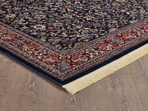 Alfombra turca de lujo hecha a máquina, poliéster, rojo oscuro, azul marino, premium, para sala de estar, del fabricante de Gaziantep. - Product Image 3
