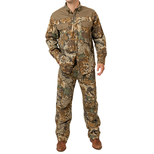 최신 긴 소매 맞춤형 도매 폴리에스터 스판덱스 남성용 낚시 하이킹 셔츠 카모 인쇄 야외 대피소 사용 낚시 셔츠 - Product Image 2