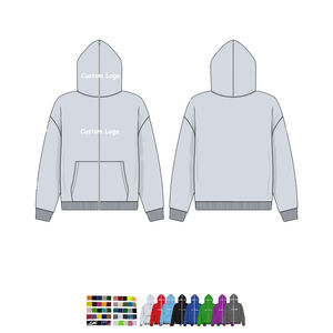 Sudadera con capucha y cremallera cara completa corte y cosido estilo de calle con logotipo personalizado y capucha con cremallera exterior Sudadera con capucha de invierno de nuevo diseño OEM - Product Image 6