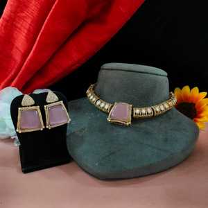 Conjunto de piedra moissanita y circón Hasli de alta calidad, elegancia sofisticada, mezcla perfecta, collares y pendientes elegantes para mujer - Product Image 3