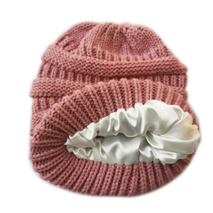Wholesale Warm <b>Slouchy</b> Winter <b>Hats</b> for Women,Oversized Cable Knit <b>Hat</b> Skull Cap Satin Lined <b>Beanie</b> With Custom Logo - Product Image 2