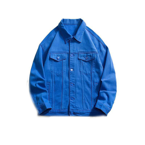 High Quality 2026 Men's Casual Denim <b>Jacket</b> Factory Wholesale Custom Designer Button Decoration Washed Technique Light Autumn - Product Image 3