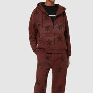 Derniers sweats à capuche en strass à motif uni pour l'hiver, fabriqués sur mesure au Pakistan, style streetwear, techniques de teinture unie, vente en gros pour hommes - Product Image 4