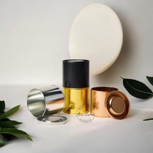 Vaso de vela de acero inoxidable multicolor, votivo de metal y vidrio para decoraciones navideñas para el hogar y la boda - Product Image 1