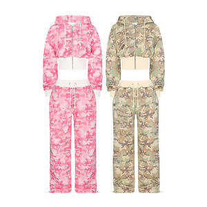 Conjunto Deportivo Personalizado para Hombre, Sudadera con Capucha y Cremallera, Pantalones Deportivos Anchos y Acampanados, 100% Algodón - Product Image 5