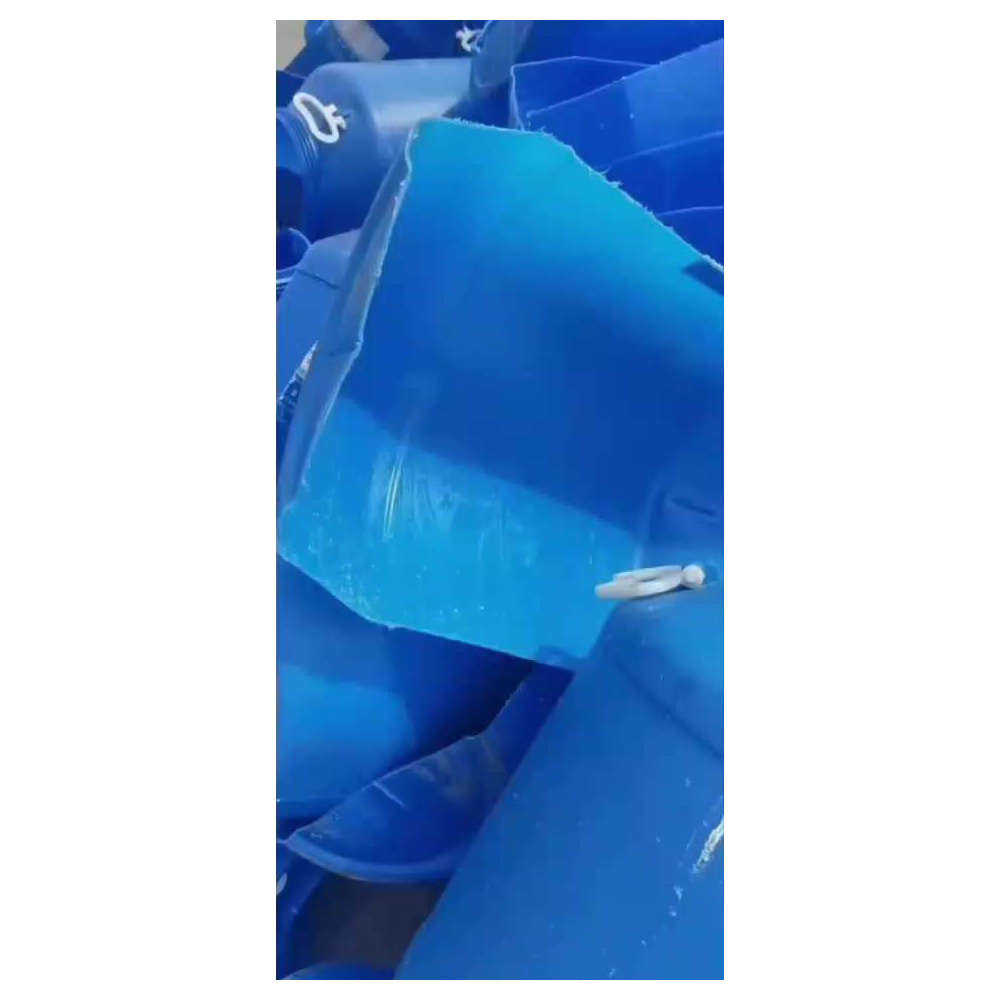 Gránulos de ldpe reciclados, residuos de plástico de ldpe azul, residuos industriales naturales