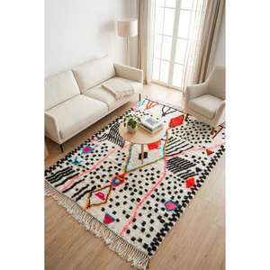 Alfombras marroquíes hechas a mano de lana, auténticas alfombras bereberes, lana natural, artesanía, personalizables en tamaño y colores, alta calidad - Product Image 1