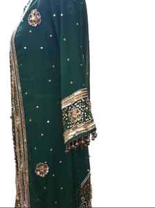 Kimono Vintage brodé vieux Boho rempli de broderies lourdes une longue robe Unique pour elle - Product Image 4