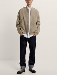 Chaqueta Bomber de Lona Recubierta de Alta Calidad, Unisex, con Logotipo Frontal, Moderna y Elegante, Nueva Colección al por Mayor - Product Image 3
