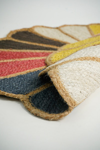 Cultivated Craftsmanship Handwoven Jute <b>Rug</b> Meticulously Designed Floor Use Infusing Natural Beauty Your Living <b>Space</b> Plush Pile - Product Image 2