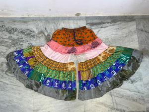 Partywear Silk Layer Patchwork <b>Women</b> <b>Trouser</b> Pant, Recycled Sari Silk Wide-Leg Pants, <b>Summer</b> Funky Ethnic Boho Hippy Patchwork - Product Image 6