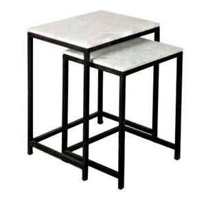 Mesa de centro moderna de hierro forjado con acabado con recubrimiento en polvo Uso en exteriores Tamaño personalizable - Product Image 2