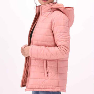 Chaqueta Acolchada de Alta Calidad al por Mayor con Impresión Personalizada de su Logotipo, Chaqueta de Invierno con Capucha Acolchada y Transpirable de Nailon para Mujer - Product Image 3