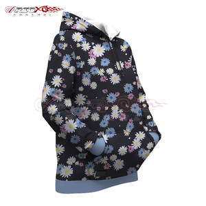 Sweat à capuche respirant pour femmes avec illustration de sublimation personnalisée et sweat à capuche de sublimation à la mode de style Streetwear léger - Product Image 2