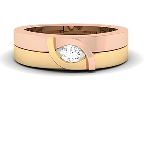 Authentique bague en diamant solitaire en or 14 carats certifiée IGI avec de vrais diamants naturels - Product Image 1