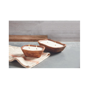 Bol à pâte en bois pour la maison et le restaurant utilisé forme ronde avec bougeoir en bois naturel non poli - Product Image 5