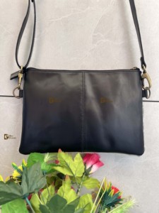 Western Bohemian Style Cowhide Leather Handtooled Sling Bag Unisex Zipper Closure with <b>Nylon</b> Lining Hot Selling Handmade <b>Handbag</b> - Product Image 4