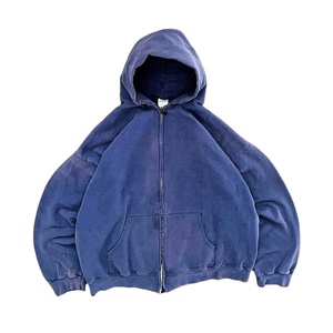Sweat à capuche de lavage à l'acide thermique de haute qualité 100% coton lourd épaule tombante Double fermeture éclair sweats à capuche personnalisation en gros - Product Image 1