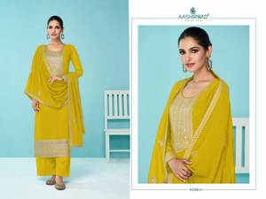 Listo para usar TV Actriz en serie Estilo Multi Codificación y secuencia Trabajo Cuello redondo Borde de encaje Tres piezas Salwar Kameez para adultos - Product Image 2