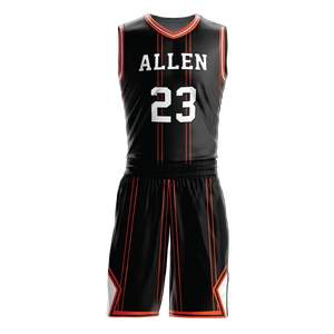 High Quality Summer Basketball Uniforms <b>Heat</b>-Transfer Printed OEM Custom Men's Basketball Sets Moisture-Wicking Anti-Bacterial - Product Image 4