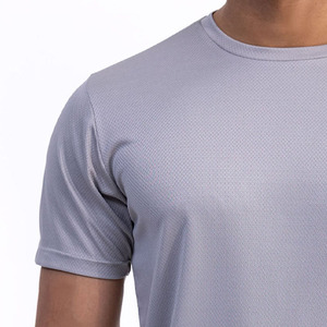 T-shirts de compression pour hommes à manches courtes Vêtements d'entraînement respirants à motif sur le devant Vêtements de fitness formels en gros - Product Image 2