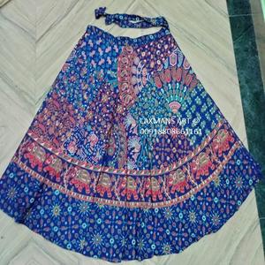 Faldas estampadas de algodón faldas Bollywood faldas de algodón estampadas rajsthani estilo Bollywood faldas largas de la India Faldas de mujer - Product Image 2