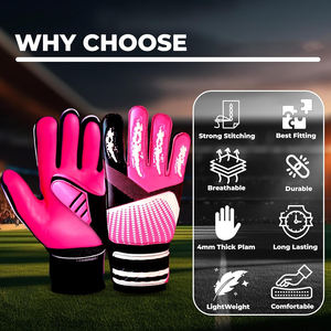 Gants de gardien de but de football en latex allemand avec logo personnalisable, imperméables, sangle de poignet réglable, doigts complets, utilisation en extérieur - Product Image 3