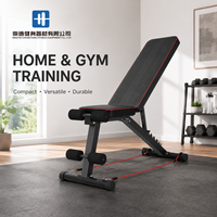 Banc de musculation réglable en gros avec bandes de résistance, banc de fitness plat et inclinable pour la maison, équipement de force OEM