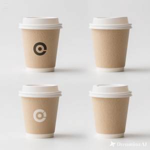 ถ้วยกระดาษโลโก้พร้อมฝาขนาด8ออนซ์50ห่อแบบใช้แล้วทิ้งเป็นมิตรกับสิ่งแวดล้อมและมีสไตล์ - Product Image 2
