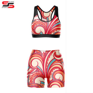 Female Yoga Set Fitness Sexy Female Sports <b>Bra</b> Short Set Female Fitness Clothing Wholesale - Product Image 1