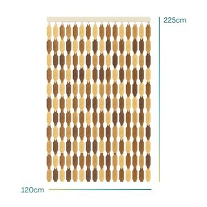Tenda zanzariera a tema Melange 120x225 cm in colore marrone con accessori per porte e finestre in polietilene - Product Image 2