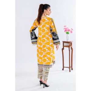 ชุดสูทผ้าลอนสีเหลืองแบบ 2 ชิ้นสำหรับผู้หญิง ไซส์พลัส XS-XL สวมใส่ได้ทั้งแบบลำลองและเป็นทางการ ระบายอากาศได้ดี มีซิป ความยาวระดับเข่า เหมาะสำหรับงานกลางวัน - Product Image 4