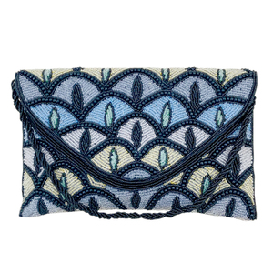 Designer Handmade Fashion Satin Clutches Crystal Stone Beaded Embroidery Multi Color Elegant Bridal Evening - Product Image 1