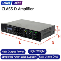 PROPOWER OEM Professional 6-Zone Smart Amplifier PA System dengan 3x2x300W RMS untuk Penggunaan Rumah Disko/Bar/Klub