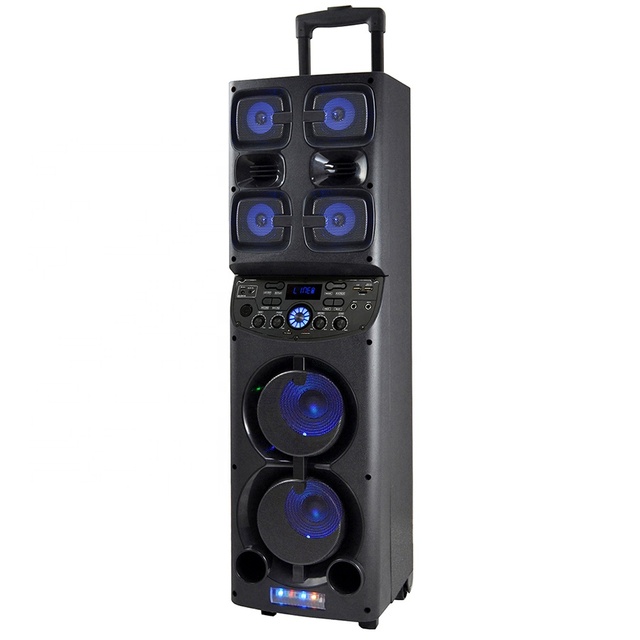 TL-60011 Rechargeable Speaker with 2 Wireless Microphones Karaoke Amplified Sound Box 80w Bluetooth DJ Party Speaker