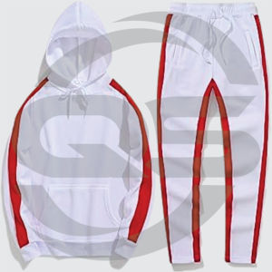 Survêtement Skinny Joggers Heavyweight avec Logo Personnalisé pour Hommes Ensemble avec Bandes Latérales pour Vêtements de Sport Fitness - Product Image 1