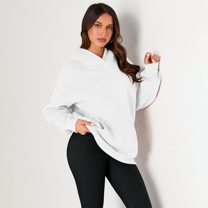 Nardon Apparel Sweat à capuche en polaire à manches longues pour femmes, décontracté et léger, pour l'hiver, avec badge frontal et logo - Product Image 3