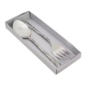 Servidor de ensalada de diseño de latón único, latón macizo, plateado, mango largo en relieve, calidad increíble, superventas - Product Image 3